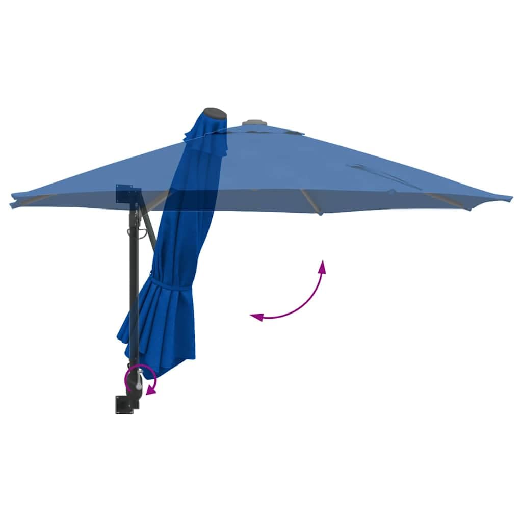 Parasol ogrodowy, piaskowy x x stal poliestrowa, odchylany z korbą, ochrona przed promieniowaniem UV, zapewnia cień na taras, balkon, do ogrodu, trwały parasol przeciwsłoneczny z nachyleniem