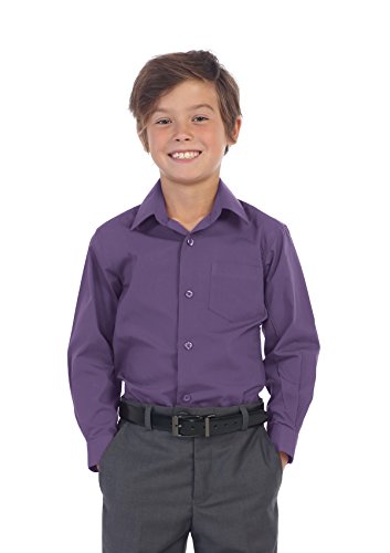 Image of Gioberti Boys Long Sleeve Solid Dress Shirt