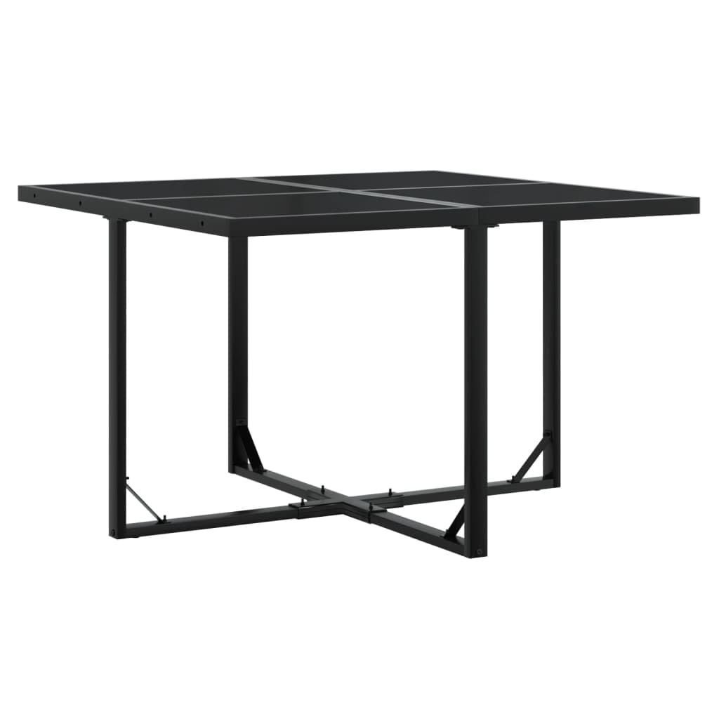 ShGaxin Set da pranzo da giardino 9 pezzi con cuscini in textilene nero, set tavolo e sedie da giardino, tavolo da terrazza all'aperto e sedie, set terrazza, mobili da giardino esterno - 3295078