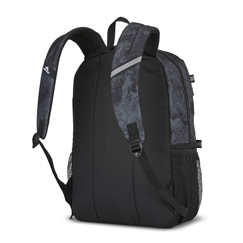 Image of High Sierra Everclass Backpack - Travel or Work Laptop Bookbag with 360 Reflectivity, Dual Water Bottle Pockets & Fits Laptops Up To 15.6 inch, One Size, Charcoal Waves