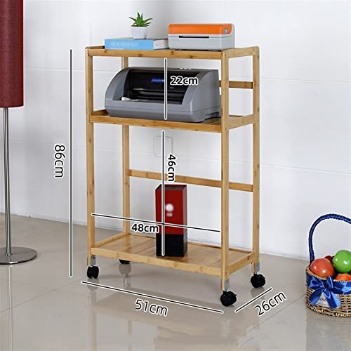 Soporte para PC con ruedas y 3 niveles para torre e impresora móvil 3