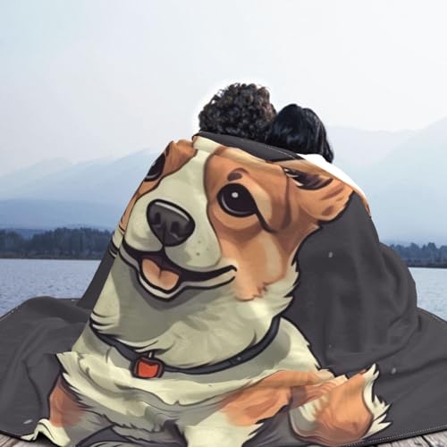 Couverture Corgi mignon en peluche pour offrir un câlin de chaleur