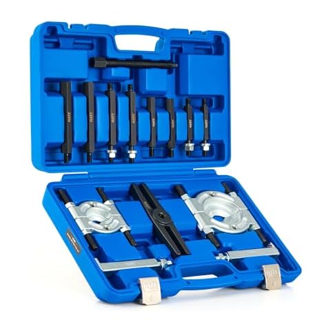 Orion Motor Tech Bearing Puller Set, 5 Ton Capacity Bearing Separator, Pinion Wheel Bearing Removal Kit with 2" and 3" Jaws, Wheel Hub Axle Puller Set, Heavy Duty Bearing Splitter Tool Kit Cover