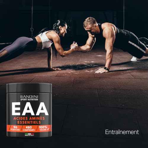 Bandini® EAA Essential Amino Acids 480 Comprimés - 9 Acides Aminés Essentiels - Complément Alimentaire - Sportifs et Athlètes - Puissant Pre-Workout - Suppléments Vegan & Zéro Sucre - 96 Portions – Image 3
