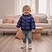 Nsywmzy Toddler Baby Girls Boys Winter Coat Windproof Warm Fleece Hooded Thickened Down Jacket Winter Outerwear 0-3T (Blue, 3-6 Months)