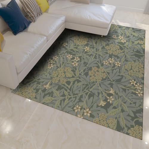 Tapis non dérapant salon chambre style Morris fleurs botaniques 160x230 - 3