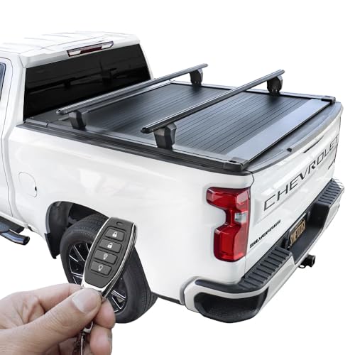 Syneticusa ER Power Retract Hard Tonneau Cover with Cross Bars