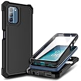 NZND Compatible with Nokia G100 Case (N150DL) /Nokia C300 (N155DL) with [Built-in Screen Protector], Full-Body Protective Shockproof Rugged Bumper Cover, Impact Resist Phone Case (Black)