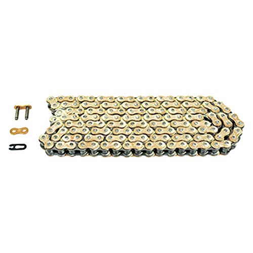 Cadena dorada AFAM 428 de 130 eslabones: acabado MX Racing premium para 50cc y 125cc