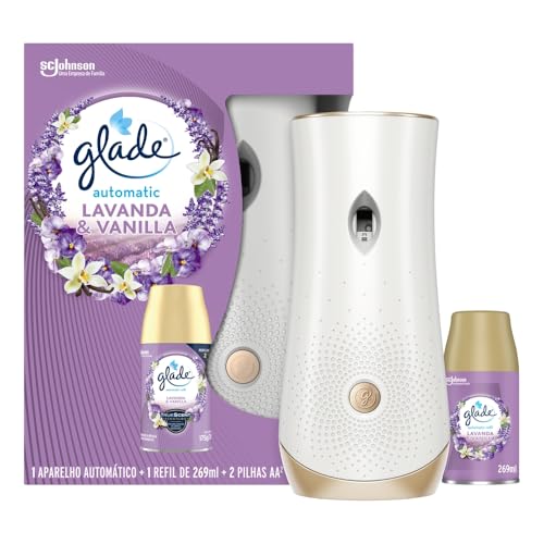 Glade Aromatizador de Ambiente Automático, Lavanda e Baunilha, Kit Aparelho e Refil 260ml