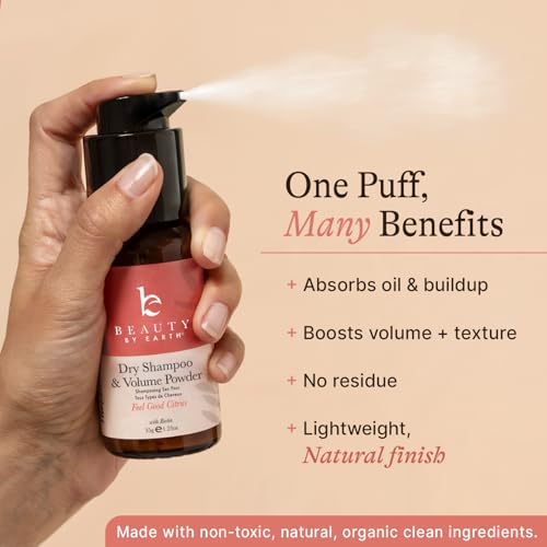 Beauty by Earth Non Aerosol Dry Shampoo Powder - Volumizing Non Toxic with Biotion, Oil-Absorbing Natural Ingredients, Made in USA - Image 5