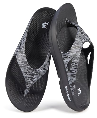 Reel Legends Mens Bound Print Sandals 9 Blue multi