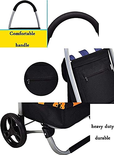 SENWEI Multifunktions-Einkaufstrolley, leicht, zusammenklappbar, mit 2 Kugellagern, Oxford-Gewebe, Handkarren, Rot – Bild 5