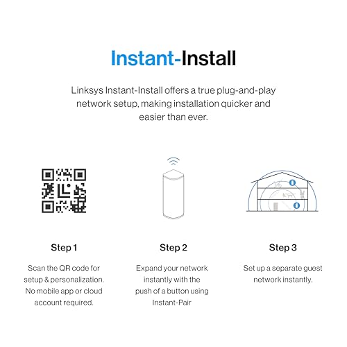 Image of Linksys Velop Micro 7 Dual-Band BE5000 Wi-Fi 7 Mesh System | 4 WiFi Streams up to 5 Gbps | 6600 sq.ft. Coverage | Supports Internet Plans up to 2.5 Gbps | 3-Pack