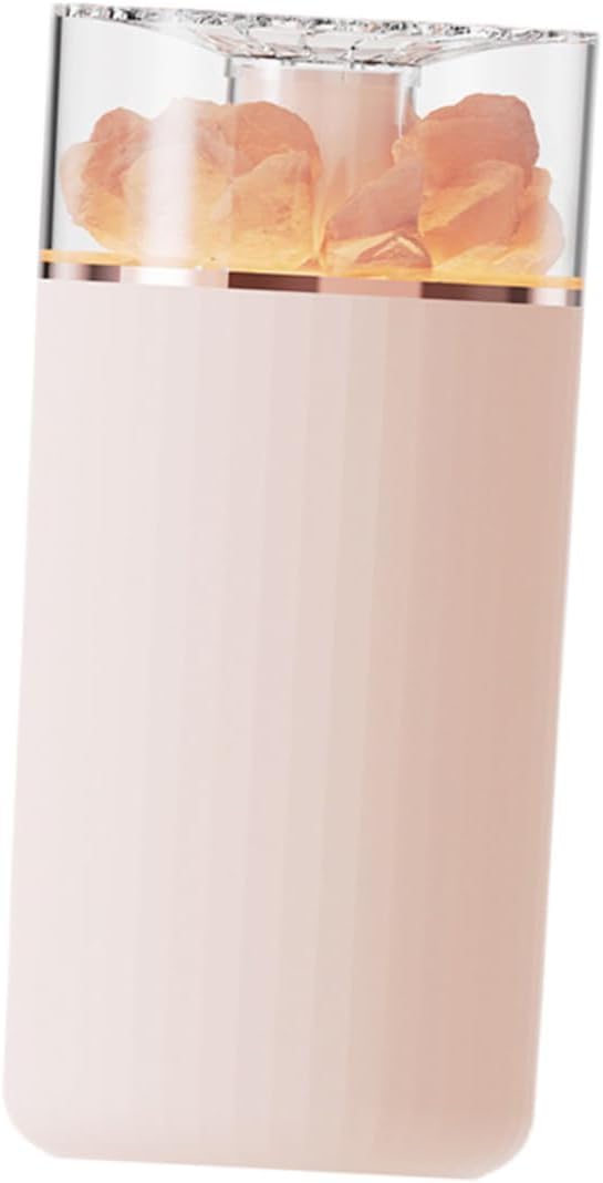 Difusor de Aire 1 Juego humidificador difusor de Aroma nebulizadores for el hogar humidificador de Aroma Interior Niebla Ajustable humidificadores de Gran Capacidad Sal Roca(Pink)