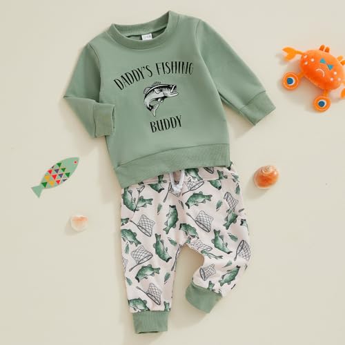 Toddler Baby Boy Fall Outfit Animal Embroidery Sweatshirt Long Pants Set Casual 2Pcs Hunting Outfit2