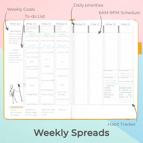 GoGirl Weekly Schedule Planner, Hourly Work & Life Planner with Time Slots - Image 4