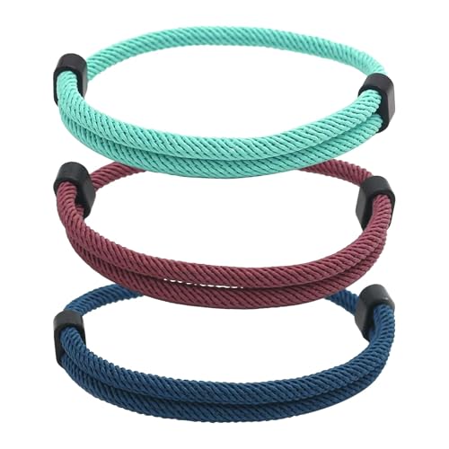 cxxtkcxxlc Pulsera de Cuerda de Vela para Hombres, Pulsera Ajustable de Paracord, Pulsera Surfer Hecha a Mano para Hombres y Mujeres, Pulsera Trenzada Resistente al Agua
