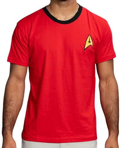 Star Trek Halloween Costume T-Shirt Spock Captain Kirk Engineering Cosplay Red