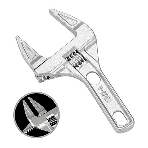 Ywen Verstellbarer Schraubenschlüssel, offenes Ende, breite Backen, Badezimmer-Schraubenschlüssel, 6–68 mm, ultradünn, für Badezimmer/Waschtisch/Rohrmutter-Demontage 1 Ywen Verstellbarer Schraubenschlüssel, offenes Ende, breite Backen, Badezimmer-Schraubenschlüssel, 6–68 mm, ultradünn, für Badezimmer/Waschtisch/Rohrmutter-Demontage