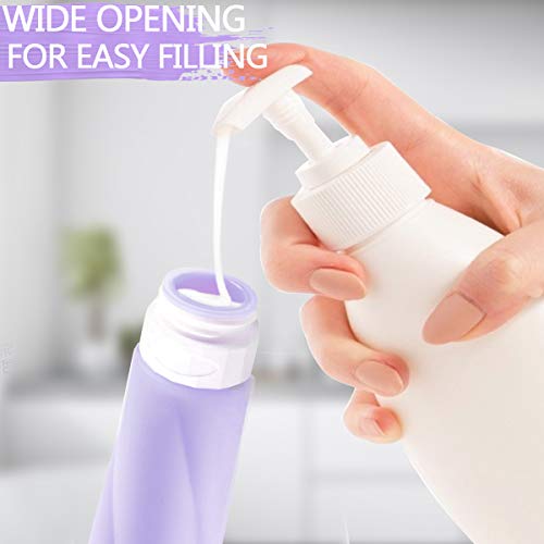 image for Portable Silicone Travel Bottles Set - YIIMER Empty Hand Sanitizer Bot