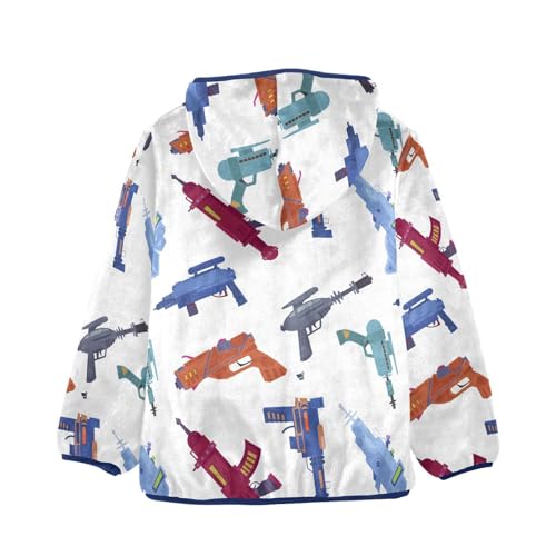 Gun Riffles Girls Fleece Jacket Girls Fall Jacket Girls Zip Up Hoodie Girls Sherpa Jacket 2-10T2