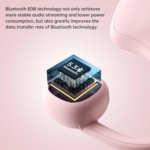 Auriculares inalámbricos para niños con diseño abierto rosa miniatura 3