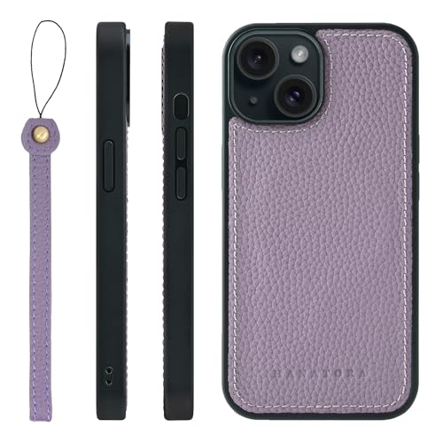 HANATORA for iPhone 15 �P�[�X ���͉��P MagSafe �Ή� �{�v �ϏՌ� �o���p�[�^ �X�}�z�P�[�X �X�}�z �X�g���b�v �t�� �V�������N���U�[ �M�t�g �}�O�Z�[�t�Ή� �p�[�v�� UMSGZ-15-Purple