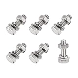 METALLIXITY Sechskant Kopf Schrauben Bolzen Muttern Flach und Schloss Unterlegscheiben Kit (M6x20mm) 6Set 304 Edelstahl Sortiment Kit - für Hausgerät