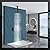 Aolemi Ceiling Mount Shower System, 12 Inch Rain Shower Head with Handheld Spray High Pressure Shower Faucet Set Rough-in Valve and Shower Trim Included Bathroom Matte Black Square Knob