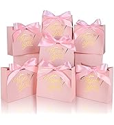 DOYIDE 60 Pack Thank You Gift Bags, Party Favor Bags Boxes with Bow Ribbon, Small Paper Gift Bags...