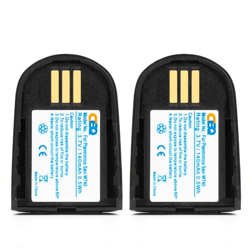 2pcs 82742-01 204755-01 Replacement Battery for Plantronics Savi W740 W02 W745 W720 W440 W445 WH500 CS540XD WH500A W440-M W740-M C054A C074,PN:84598-01 86507-01 Wireless Headsets Headphones Repair.