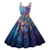 Caractéristiques：Cette robe de Carnaval femme allie élégance et magie des fêtes. Disponible dans des coloris emblématiques comme le rouge passion, le vert sapin ou le doré scintillant, cette robe chic est le must-have de votre garde-robe festive. Son design, qu'il soit vintage ou moderne, est pensé pour vous mettre en valeur, que vous optiez pour une robe sexy ou une coupe plus classique.