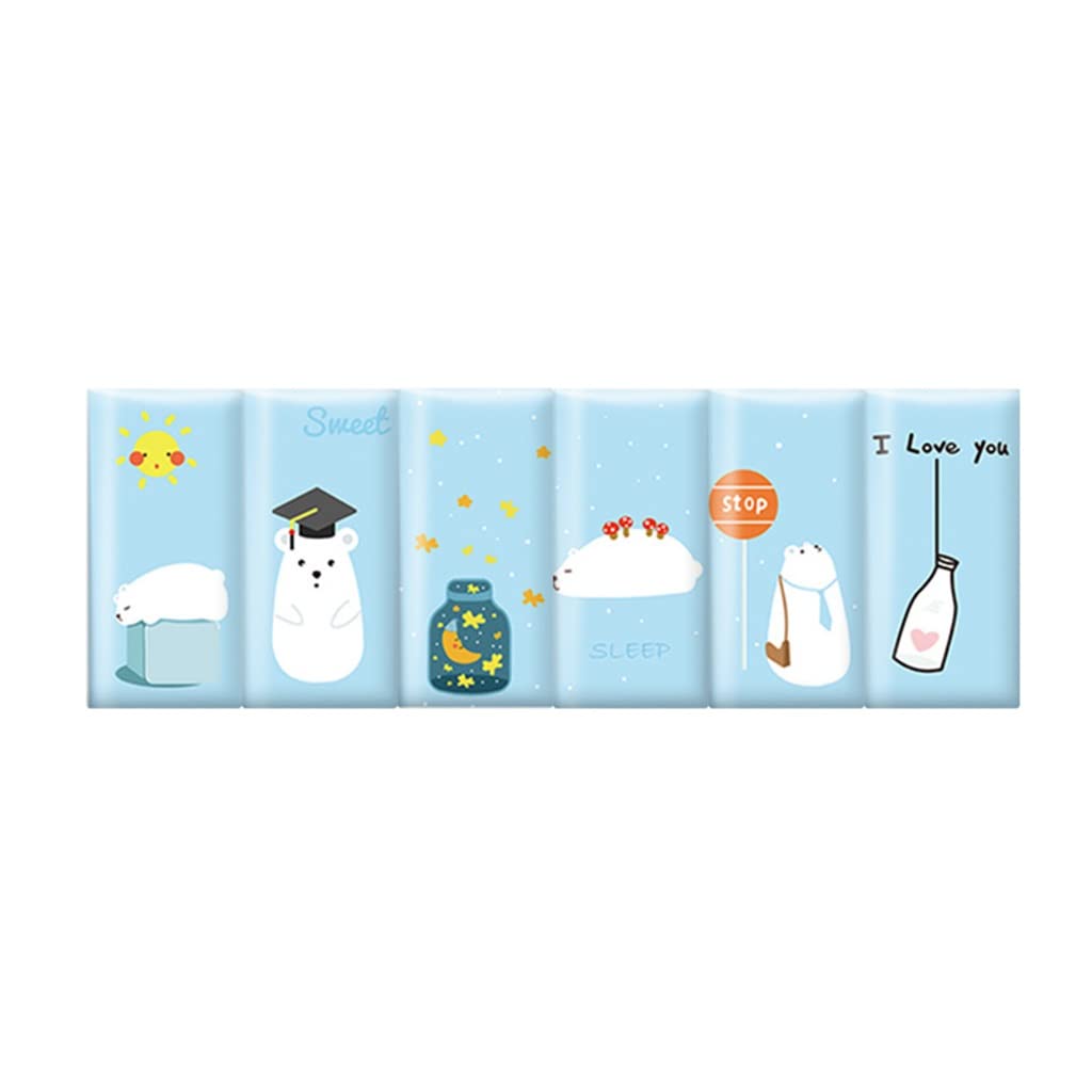 ZYYWX Tapis Mural Anti-Collision Autocollant Mural Anti-Collision Auto-adhésif 3D - Lot De 6, Chambre À Coucher, Jardin d'enfants, Aire De Jeux, Panneau Mural De Décoration Murale, Facile À Nettoyer