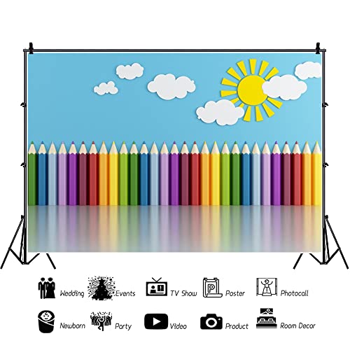 Fondo Vinilo 5x3 ft Decoración Infantil Azul miniatura 4