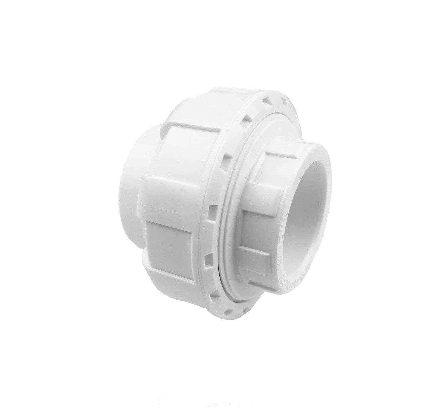 PVC White Metric Plumbing Fittings Pipe Tubing for Aquarium Fish Tank Pond Solvent Weld Plumbing (Union Connector, 40mm)
