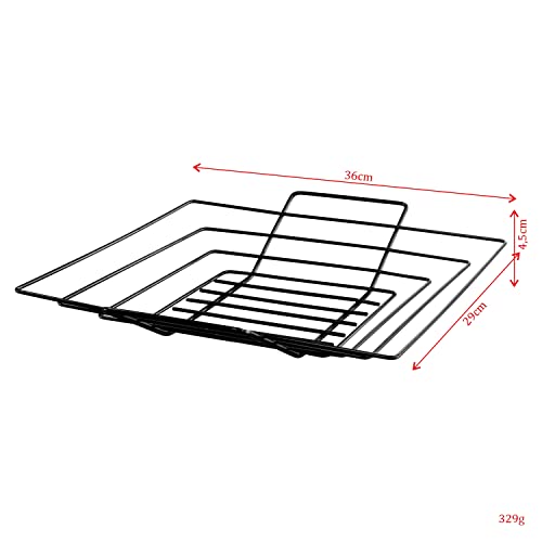 Fruteira de Mesa Aramada Quadrada Preto