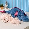 Ololele Weighted Dragon Stuffed Animal 35.4Inches 5Lbs, Medium Plush Dragon Toy for Kids, Pink White Green and Blue Available. Very Cute Plushie Dragon #1