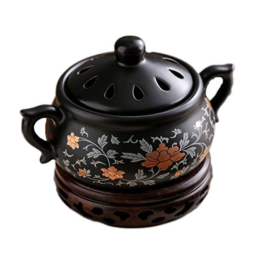 Preisvergleich Produktbild Ätherischer Öldiffusor, Elektrischer Weihrauchbrenner Heizung Porzellan Keramik Räuchergefäß Für Zu Hause Mit Einstellbarem Timer 50-330 Grad C, Ölbrenner, Plug-In Timing Thermostat Weihrauchbrenner