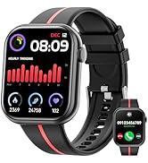Haulvean smartwatch voor heren dames beantwoorden/bellen, 1,85'' fitnesshorloge met stappenteller hartslag-slaapmonitor, 100 sportactiviteitstracker IP67 waterdichte smartwatch roos