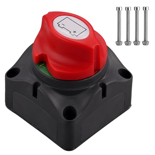 Justech - Justech Interrupteur principal 12-48V 275A, Coupe Circuit Batterie ON/OFF avec Bornes en Cuivre, étanche IP45 pour Voiture, Bateau, Caravane, Camping-car, Quad, UTV, Camion