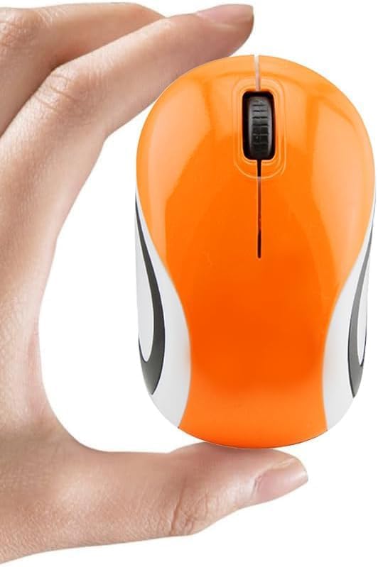 Ratón inalámbrico mini pequeño bolsillo portátil compacto de viaje USB pequeño ratón óptico pequeño 3 botones 1000 DPI ratón inalámbrico para PC,