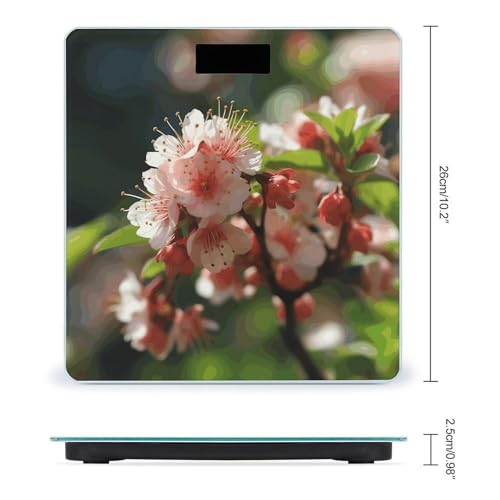 Báscula digital Blooming Peach Blossoms de vidrio templado miniatura 2