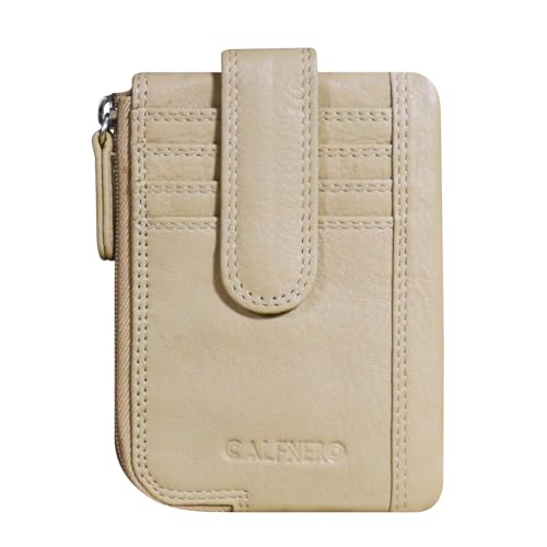 Image of Calfnero Genuine Leather Card Holder & Key Case for Men & Women | Slim Wallet with Zipper Pocket, Card Slots & Key Chain | Compact Travel Organizer