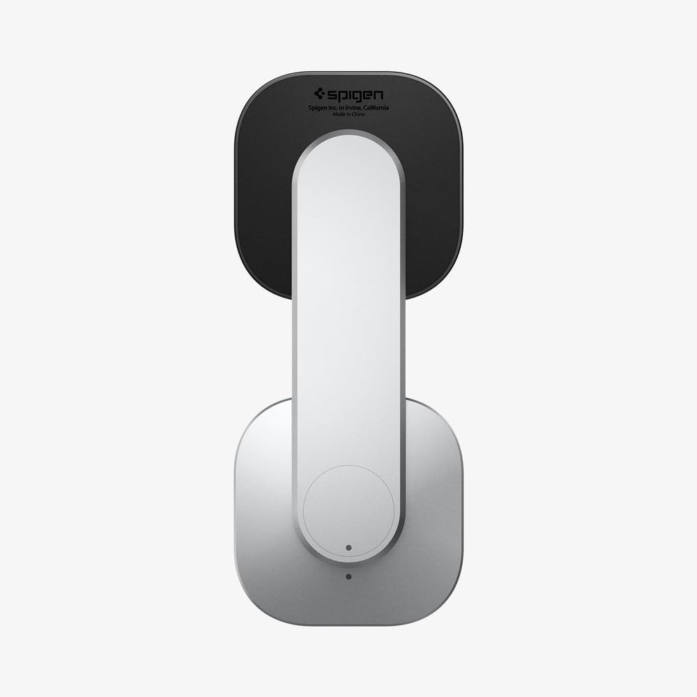 【新着商品】Spigen 磁気ノートパソコン電話ホルダー 90調節可能 デスクトップモニターサイドノートパソコンマウント iPhone 15、14、13、12 シリーズと互換可能 MagSafe 用に設計 ワンタップモニ Spigen 磁気ノートパソコン電話ホルダー 90°調節可能 (ブラック) 磁気ノートパソコンホルダー デスクトップ