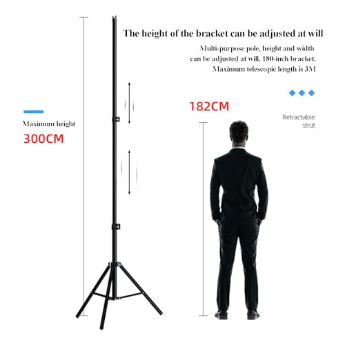 Pantalla portátil para proyector de 180 pulgadas con 3 soportes, proyección frontal y trasera, noches de cine al aire libre con claridad 4K HD y ligereza miniatura 2