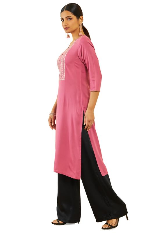 Image of Soch Women Rayon Regular Fit 's Kurtas