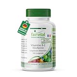 fairvital Vitamine B2 Riboflavine, 200mg par jour, 100 comprimés, HAUTEMENT DOSÉE, VÉGÉTAL...