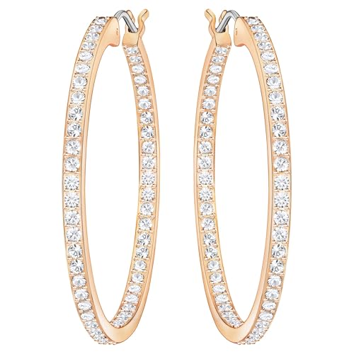 Swarovski Sommerset Kreolen, Weiß, Roségold-Legierungsschicht