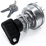 HD Switch Starter Ignition Switch Replaces John Deere TCA22740, TCA15075, AM101561 w/Protective Umbrella Key, 3 Keys & Free Carabiner